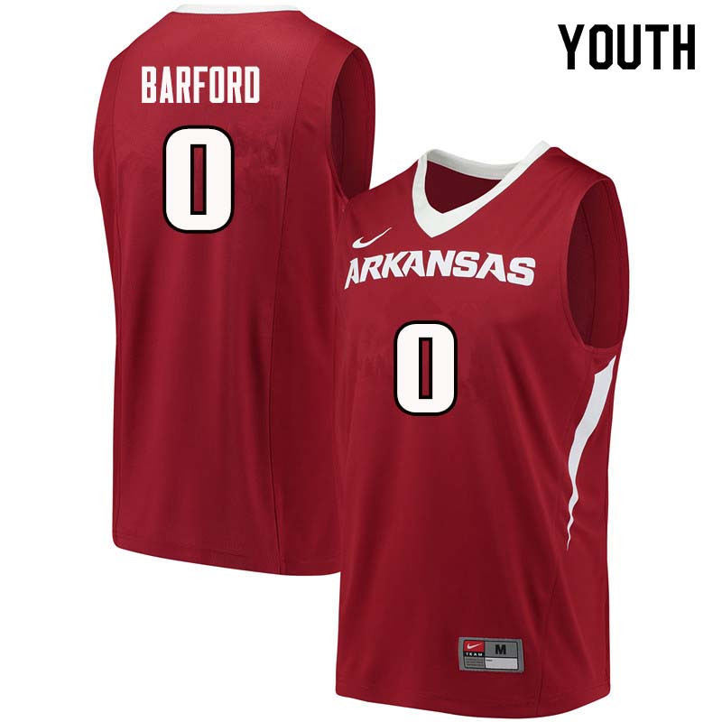Youth#0 Jaylen Barford Arkansas Razorback College Basketball Jerseys Sale-Cardinal - Click Image to Close
